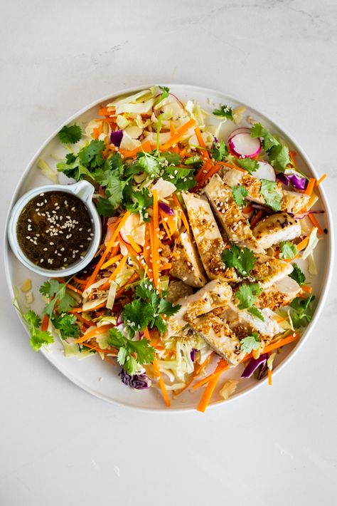 Sesame Chicken Salad, Chicken Mushroom Casserole, Bbq Chicken Pizza, Mustard Chicken, Sesame Chicken, Cabbage Salad, Crusted Chicken, Yummy Chicken Recipes, Simply Delicious