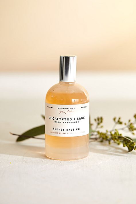 Crisp eucalyptus, warm honey, herbaceous sage, patchouli, and teak combine for an earthy room spray. About Sydney Hale: Established in Northern Virginia in 2008, Sydney Hale now calls the Manchester neighborhood of Richmond, VA home. Their objective has always been to formulate beautiful products of the highest quality here in the USA, to reduce the stress on landfills through our choice of packaging materials, and to support animal rescue by donating 10% of their profits to organizations workin Earthy Room, Make Your Home Smell Good, Home Smell Good, Smell Nice, Homemade Body Butter, Candle Display, Home Smell, Home Spray, Linen Spray