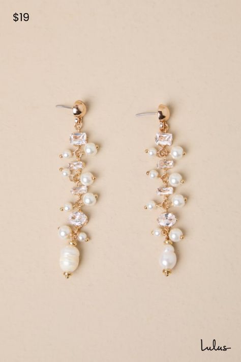 Opal Wedding Earrings, Hoco Earrings, Hoco Jewelry, Pearl Dangle Earrings Wedding, Wedding Earrings Bride, Pearl Drop Earrings Wedding, Pearl Wedding Accessories, Gold Bridesmaid Jewelry, Hoco Inspo