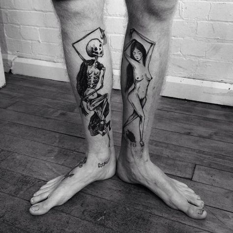 Shin Tattoo Ideas, Shin Tattoos, Designed Tattoos, Lion Hand Tattoo, Athena Tattoo, Totem Tattoo, Shin Tattoo, Remembrance Tattoos, Tattoo People