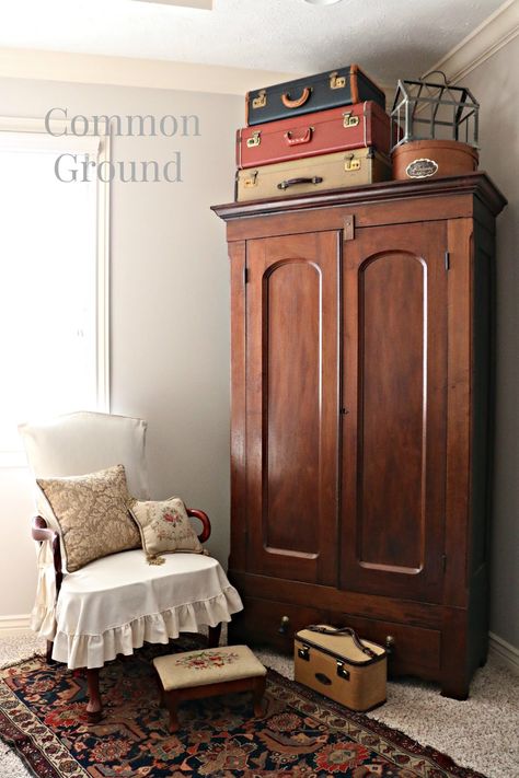 Antique Wardrobe Closet, Vintage Armoire, Antique Wardrobe, Antique Armoire, Bedroom Armoire, Wardrobe Furniture, Vintage Wardrobe, Common Ground, Bedroom Dressers