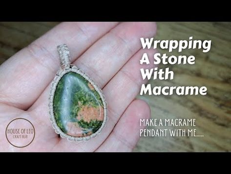 Macrame Stone Wrapping Tutorial, Stone Wrapping Tutorial, Macrame Gemstone, Witch Garden, Pendant Tutorial, Diy Wrap, How To Wrap, Stone Wrapping, Handmade Projects