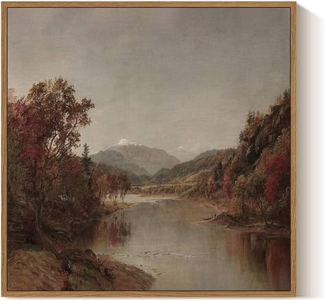 Amazon.com: ARPEOTCY Framed Canvas Wall Art Decor, Retro Country Landscape Paintings, Classical Farmhouse Pictures Decor, Vintage Floral Scenery Wall Decor for Bathroom Bedroom Living Room Office 8x10inch: Posters & Prints Mount Washington New Hampshire, Rustic Room Decor, Moody Painting, Fall Artwork, New York Poster, Mount Washington, Cleveland Museum Of Art, Fall Wall Art, Autumn Painting