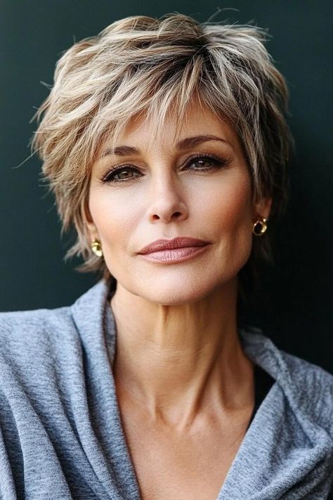 short hairstyles, youthful look, effortless enhancement Youthful Short Hairstyles, Uneven Bob Haircut, Soft Blonde Highlights, Subtle Blonde Highlights, Haircut With Layers, Short Hairstyle Women, Textured Bangs, Wavy Bob Haircuts, Blonde Streaks