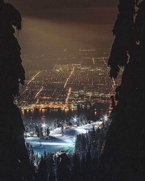 Vancouver Instagram on Instagram: ““Tis the season” Photo by @oh_my_gerbils #vancityvibe” Vancouver Canada Photography, Canada Honeymoon, Vancouver Winter, Vancouver Photos, Grouse Mountain, Vancouver City, Vacation Photography, Vancouver Bc Canada, Canada Destinations