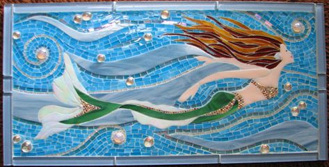 78+ images about Mosaic Mermaid on Pinterest | Mermaids, Roman ... Mosaic Mermaid, Mermaid Mosaic, Mermaid Tile, Custom Mosaic Tile, Mermaid Quilt, Sea Glass Mosaic, Mermaid Crafts, Painted Glass Art, Mosaic Art Projects