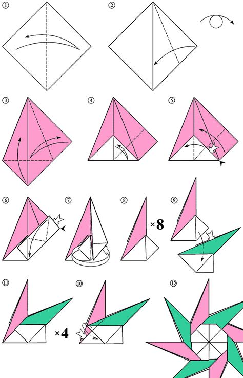 Star. Origami tutorial  Authors: Nina Ostrun, Alexey Kiselev Star Origami Tutorial, Sticky Note Crafts, Star Origami, Origami Diamond, Origami Diagrams, Notes Craft, Origami And Kirigami, Origami Patterns, Origami Stars