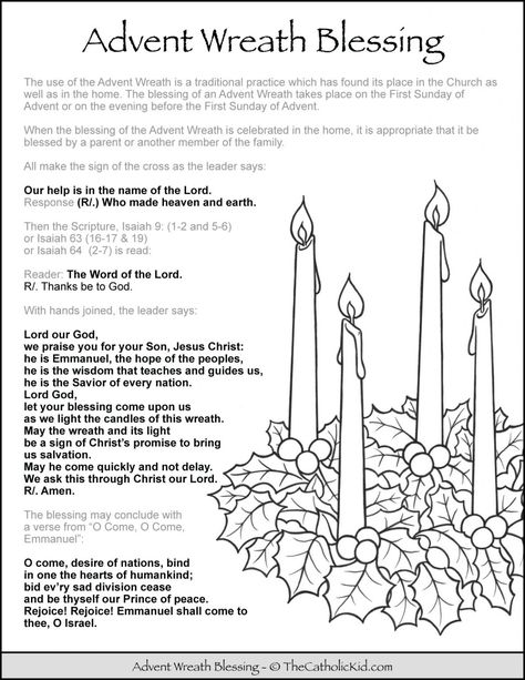 Advent Wreath Prayers Catholic, Catholic Advent For Kids, Advent Wreath Diy Catholic, Advent Wreath Meaning, Diy Advent Wreath Catholic, Classroom Altar, Advent Worksheets, Kids Advent Wreath, Catholic Advent Wreath