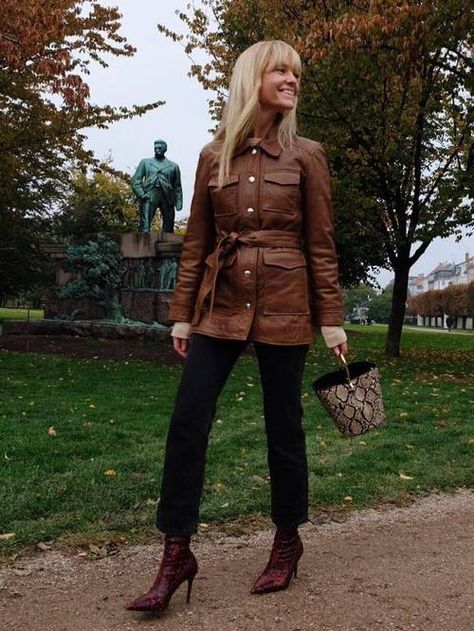 Jacket Weather Means I Get to Wear These 7 Outfits | Who What Wear UK Belted Jacket Outfit, Jacket Skirt Outfit, Fall Italy Outfits, Shirt Jacket Outfit, Black Slim Pants, Bright Fashion, Italy Outfits, Khaki Jacket, Shirt Tucked In