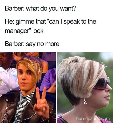 10+ Terrible Haircuts That Were So Bad They Became Say No More Memes Barber Say No More, Barber Memes, Haircut Quotes Funny, Terrible Haircuts, Late Meme, Karen Memes, Haircut Images, Best Barber, Meme Page