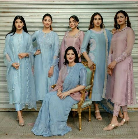 Pastel blue salwar suits Pastel Dresses Indian, Pastel Color Salwar Suits, Pastel Blue Indian Outfit, Churidar Ideas Simple, Satin Churidar Designs Ideas, Pastel Salwar Suit Party Wear, New Salwar Suit Designs 2023, Georgette Dress Designer Latest, Pastel Colour Churidar Designs