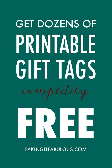 Get Free Printable Gift Tags from Faking it Fabulous. Tons of tags for all occasions to upgrade your gift wrapping, including free tutorials. Birthday, holiday, party favors, teacher gifts, and more. #freeprintables #freeprintablegifttags #giftwrapping #craftblog #freedownloads #fakingitfabulous Gift Tag Template Free Printable Zazzle, Free Printable Tags Templates, Soap Christmas Gift Tag Free Printable, Simply The Best Printable Tags, Printable Gift Tags Free Customizable, Free Printable Favor Tags, Brunch Gifts, Free Printable Holiday Gift Tags Zazzle, Printable Gift Labels