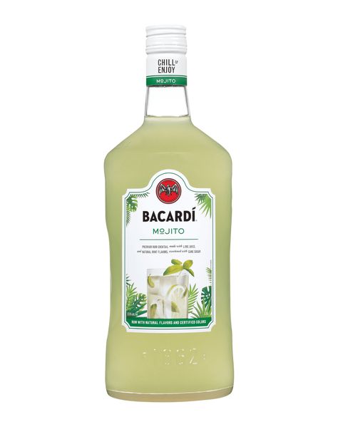 BACARDÍ Ready to Serve Mojito Cocktail Mix | Bacardi US Bacardi Drinks, Bacardi Mojito, Mojito Mix, Bacardi Cocktail, The Rum Diary, Kosher Food, Bacardi Rum, Mojito Cocktail, Liquor Drinks