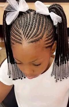 Hair Styles For Babies With Short Hair, Lil Girl Hairstyles Braids, Kids Cornrows, Girls Braided Hairstyles Kids, Kids Cornrow Hairstyles, Black Kids Braids Hairstyles, Kids Style Hair, Lil Girl Hairstyles, Kid Braid Styles