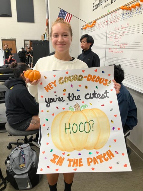 #pumpkin #hocoproposalsideas #hoco #homecoming #homecomingproposalideas #poster #posterdesign #fall Pumpkin Hoco Proposals, Fall Homecoming Proposals, Fall Hoco Proposals, Dance Asks, Hoco Posters, Formal Proposals, Cute Homecoming Proposals, Hoco Ideas, Dance Proposal