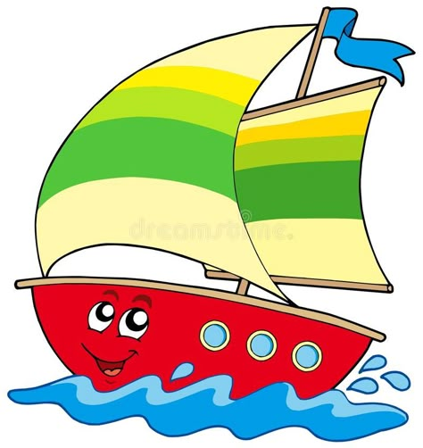 Cartoon sailboat. On white background - vector illustration , #Sponsored, #white, #sailboat, #Cartoon, #illustration, #vector #ad Cartoon Sailboat, Baby Animal Nursery Art, Boat Cartoon, Boat Vector, Business Cartoons, Baby Animal Drawings, Preschool Coloring Pages, Fish Vector, Islamic Cartoon