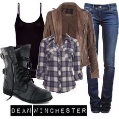 Supernatural - Dean Winchester Female Outfit Dean Winchester Outfit, Supernatural Inspired Outfits, Supernatural Outfits, Multipurpose Furniture, Character Inspired Outfits, Fandom Fashion, Fandom Outfits, Plaid Shirts, Casual Cosplay