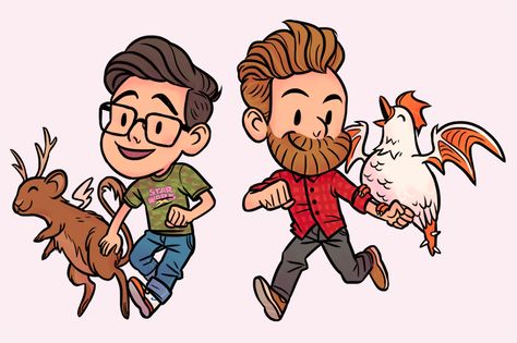 by Gisela Morning Tattoo, Link Fan Art, Stranger In A Strange Land, Human Sketch, Good Mythical Morning, Rhett And Link, Child Of Light, Mythical Beast, Zoo Wee Mama