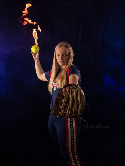 Softball player glove on fire 🔥 Softball Photoshoot Ideas Fire, Softball Photoshoot, Softball Poses, Softball Pictures Poses, Fire Pictures, Softball Pics, Softball Photos, Sports Pics, Softball Pictures