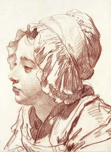 Drawing of a woman Jean-Baptiste Greuze (1725-1805) Rennaissance Art, Master Drawing, Anatomy Drawing, Arte Sketchbook, Portrait Sketches, Art Et Illustration, Jean Baptiste, Old Master, Life Drawing