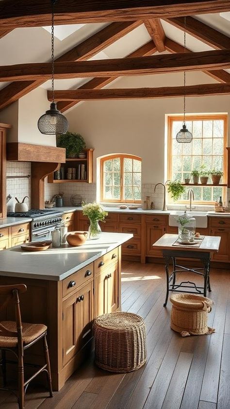 7 Essential Elements to Design Your English Country Kitchen British Country Kitchen, English Country Kitchen, Cozy Colors Palette, Kitchen Work Triangle, British Kitchen, Decorative Placemats, Unique Pendant Lights, Home And Decor, British Country