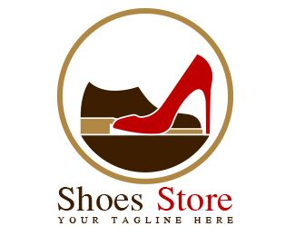 Shoes store Logo design - Logo that has classy shoes in the main picture. It can be used for many kinds of shoes stores. It can be easy resized and colors can be changed to fit your company/project needing. Price $150.00 Footwear Logo Design Ideas, Shoes Store Logo, Footwear Logo, Shoe Logo Design, Store Logo Design, Shoes Stores, Shoe Sketches, Store Logo, Business Card Design Creative