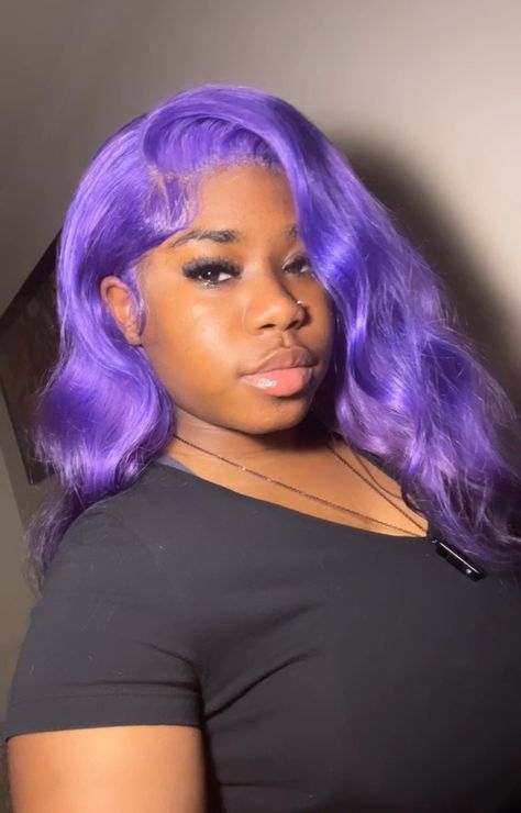 #wigs #purplehair Purple Hair, Hair Wig, Wig Hairstyles, Wigs, Purple, Hair