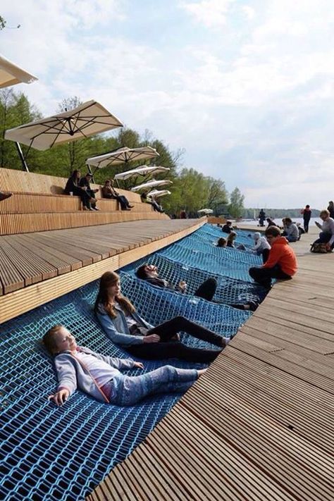 Water walk Public Space Design, Public Seating, Lake Shore, Landscape Architecture Design, Landscape Designs, Urban Park, Urban Furniture, Street Furniture, Parking Design