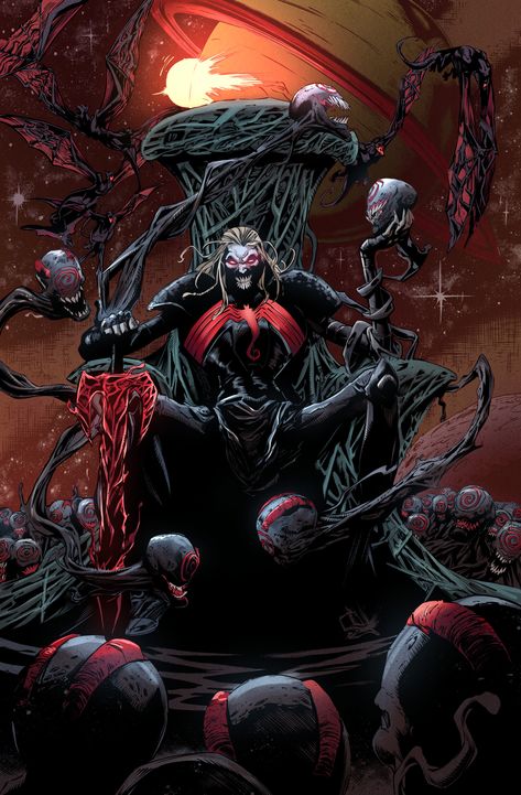 Knull Symbiote God, Carnage Art, Dnd Gods, Venom Vs Carnage, Ryan Stegman, Carnage Symbiote, Coloring Practice, Venom Carnage, Scary Images