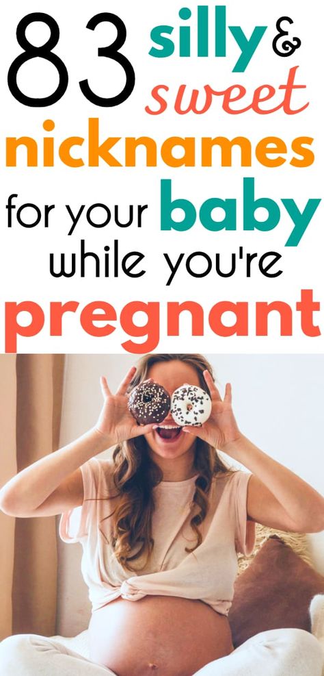 Nicknames for baby bumps are a fun trend  for pregnant mamas.  Before you choose a baby name, read this list of cute nicknames for the unborn baby in your belly. Funny & super cute baby bump names to call baby while pregnant. #baby #babies #babynames #pregnant #pregnancy #pregnancytips #babybump #momtobe #nicknames #maternity #momlife #newmom #newborn #babygirlnames #babyboynames Nicknames For Babies, Nicknames For Baby, Nicknames For Baby Girls, Baby Boy Nicknames, Cute Baby Bump, Call Baby, Baby Nicknames, Baby In Womb