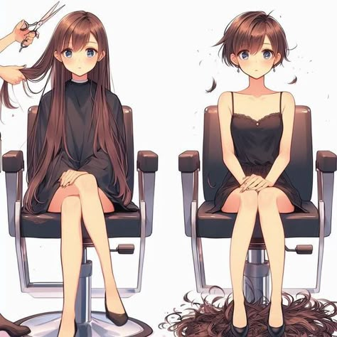 LinktreeMake your link do more. Anime Haircuts Women, Asian Character Art, Anime Haircuts, Anime Headshave, Long Hair Drawing, Tomboy Haircut, Anime Haircut, Red Hair Extensions, Long Hair Cut Short