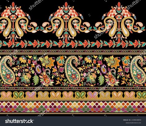 95,534 Filigree Textile Images, Stock Photos & Vectors | Shutterstock Kashmiri Motifs, Textile Pattern Design Fashion, Flower Pattern Design Prints, Paisley Border, Indigo Design, Motif Embroidery, Design Pattern Art, Adobe Illustrator Graphic Design, Botanical Flower Art