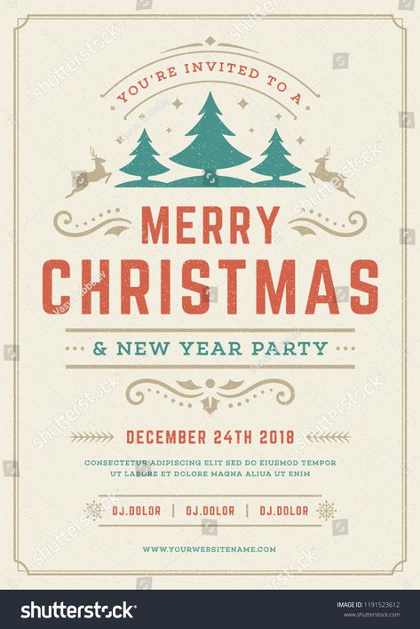 Christmas Animals Drawing, Christmas Party Poster Design, Christmas Animals Illustration, Orchestra Poster, Retro Party Decorations, First Christmas Ideas, Party Poster Design, Christmas Illustration Design, Xmas Poster