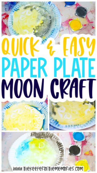 This Paper Plate Moon Craft is a quick and easy way to get creative with your preschoolers and kindergartners while practicing important fine motor skills and learning a fun new watercolor resist technique. Don't forget to add this painting for kids activity to your next space preschool theme. #space #preschool #moon #craft #painting #watercolors Space Preschool Theme, Moon Craft, Watercolor Resist, Space Theme Preschool, Space Preschool, Moon Crafts, Craft Painting, Fine Motor Skills Activities, Painting Activities