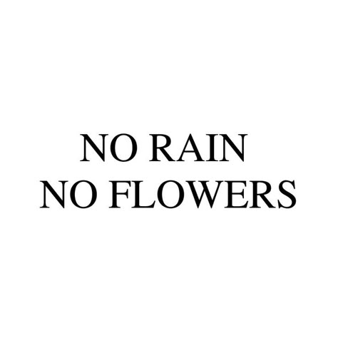 Bo Rain No Flowers Tattoo, No Rain No Flowers Tattoo Stencil, No Rain Now Flowers Tattoo, Rain Will Make The Flowers Grow Tattoo, No Rain No Flowers Cursive, No Rain No Flowers Tattoo, Flower Tattoo Stencils, Vw Art, Small Pretty Tattoos