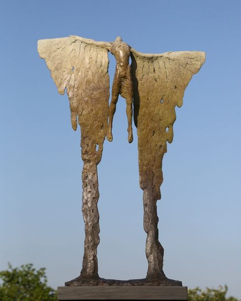 Nicola Godden ~ Icarus Rising VIII. Bronze sculpture, edition of 9. height 88 cm. Nicola Godden, Art Appliqué, Greek Sculpture, Sculptures For Sale, Marble Statues, Sculpture Park, Bronze Statue, Sculpture Installation, Angel Art