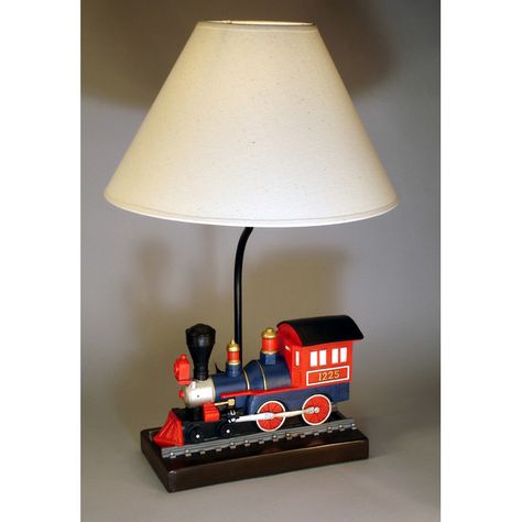 Train 20" Table Lamp Train Bedroom, Train Lamp, Diy Train, Train Baby Shower, Train Nursery, Kids Table Lamp, Train Wall Art, Boys Room Design, Theme Bedroom