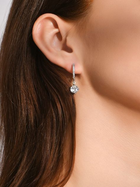 Simple Dangly Silver Earrings, Formal Silver Earrings, Elegant Jewelry Silver, Silver Simple Earrings, Elegant Silver Earrings, Silver Formal Jewelry, Silver Jewelry Aesthetic Earrings, Prom Jewelry Ideas, Elegant Earrings Silver