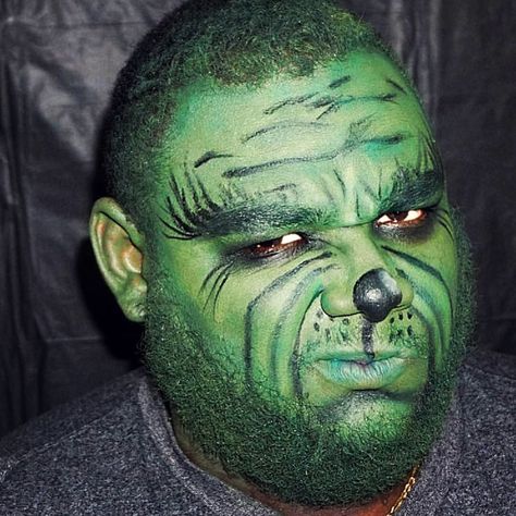 The Grinch makeup  #halloweenmakeup #halloween #grinch #thegrinch #green #stylesbysimplice Grinch Makeup Tutorial, Funny Art, Makeup Art, Grinch, Halloween Makeup, Makeup Tutorial, Halloween, Makeup, Fictional Characters