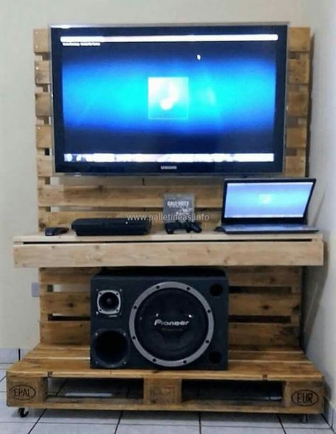 Outdoor Tv Stand, Pallet Tv Stand, Pallet Tv, Pallet Tv Stands, Pallets Diy, Office Renovation, Organisation Hacks, Outdoor Tv, Pallet Furniture Bedroom