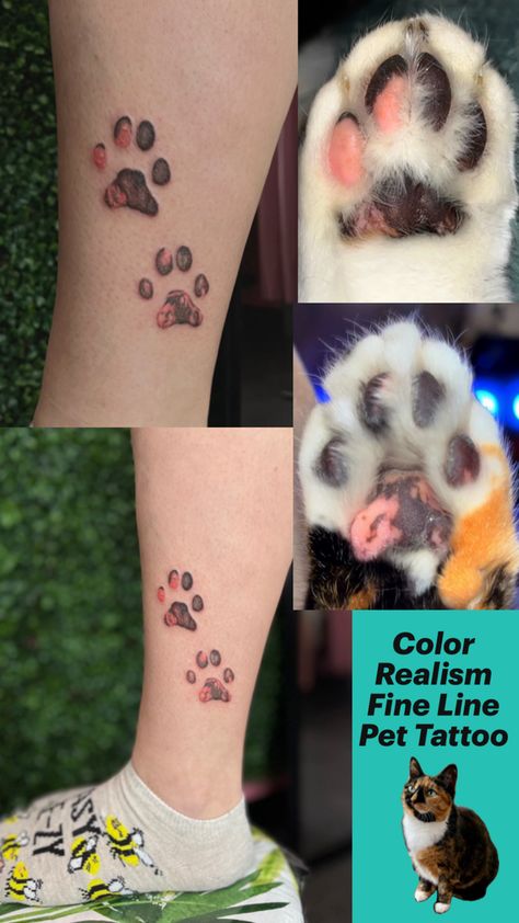 Sharing my tattoo for others to gather their inspiration pictures for their own pet paw print tattoos. Pet Paw Print Tattoo, Paw Print Tattoos, Pawprint Tattoo, Paw Tattoo, Pet Paw Print, Tattoo Portfolio, My Tattoo, Dark Paradise, Pet Paws