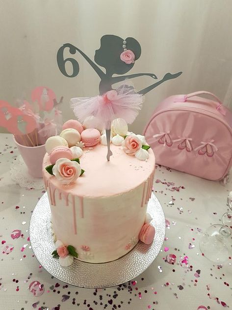 Balerina Cake For Girl, Ballet Cakes Birthday, Ballerina Cakes For Girls Birthday, Ballerina Birthday Cakes, Ballet Cake Ideas, Silver Drip Cake, Ballerina Cake Ideas, Ballerina Party Cake, Ballerina Party Food