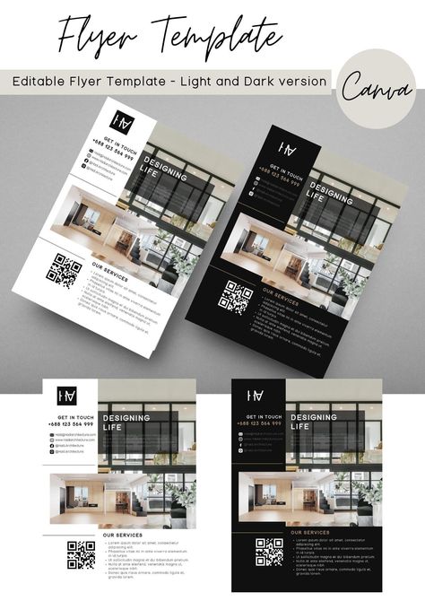 Flyer Layout Design, Architecture Flyer, Interior Flyer Design, Interior Design Flyer Ideas, Interior Design Flyer, Interior Design Flyer Templates, Real Estate Flyer Design, Flyer Real Estate, Interior Design Proposal Presentation