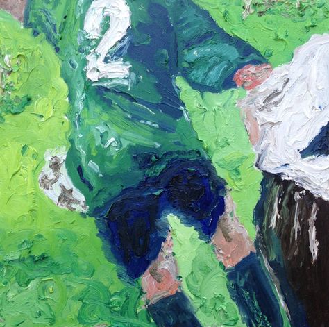 Kieran Playing Soccer, oil on canvas, 20 x 20 inches Soccer Abstract Art, Soccer Field Painting, Soccer Paintings, Football Painting, Sport Painting, Basketball Painting, Football Paintings, Sports Painting, Soccer Art