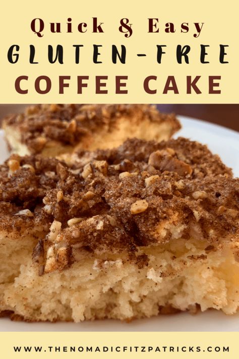 Cake With Chocolate Chips, Gluten Free Coffee Cake, Gluten Free Coffee, Sour Cream Coffee Cake, Gluten Free Chocolate Chip, Coffee Cake Recipes, Gluten Free Sweets, Mary Berry, Streusel Topping