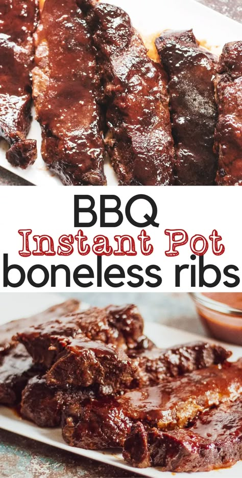 Instant Pot Boneless Ribs Recipe, Instant Pot Beef Ribs Boneless, Instapot Bbq Ribs, Boneless Pork Ribs Instant Pot Easy, Beef Shoulder Boneless Ribs Instant Pot, Pressure Cooker Boneless Pork Ribs, Flanken Short Ribs Recipe Instant Pot, Instapot Beef Ribs, Boneless Ribs Instant Pot