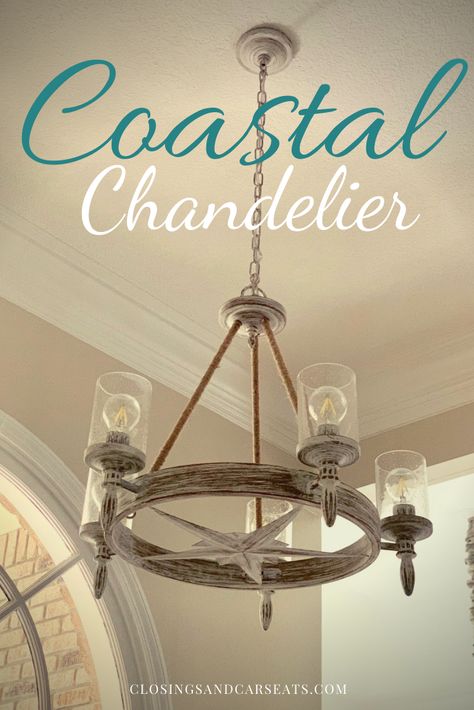 Nautical Hanging Light, Southern Coastal Dining Room, Coastal Lighting Chandeliers, Beach House Dining Room Lighting, Coastal Chandelier Kitchen, Coastal Chandeliers Light Fixtures, Beach Light Fixtures, Coastal Chandelier Foyer, Coastal Foyer Lighting