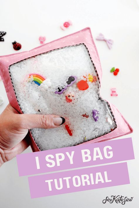 Sew an I Spy Bag Baby Sensory Bags, Diy Sensory Toys, Spy Bag, Diy Fidget Toys, Sensory Bag, I Spy Diy, Sensory Bags, I Spy Quilt, Sensory Crafts