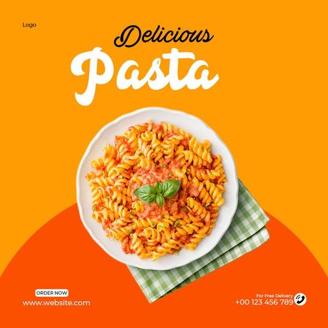 Pasta Social Media, Recipe Template, Social Media Post Design, Rice Pasta, Instagram Design, Restaurant Recipes, Post Design, Chana Masala, Social Media Template