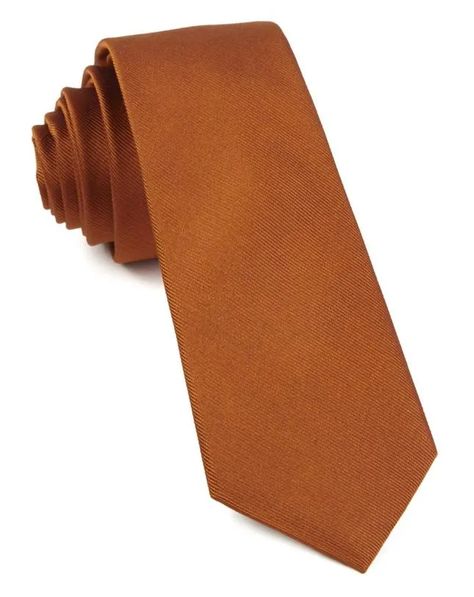 Grosgrain Solid Burnt Orange Tie Burnt Orange Tie, Fall Paint Colors, Fall Ties, Herringbone Shirt, Burnt Orange Weddings, Fall Blanket, Collar Bar, Fall Bedding, Stunning Bridesmaid Dresses